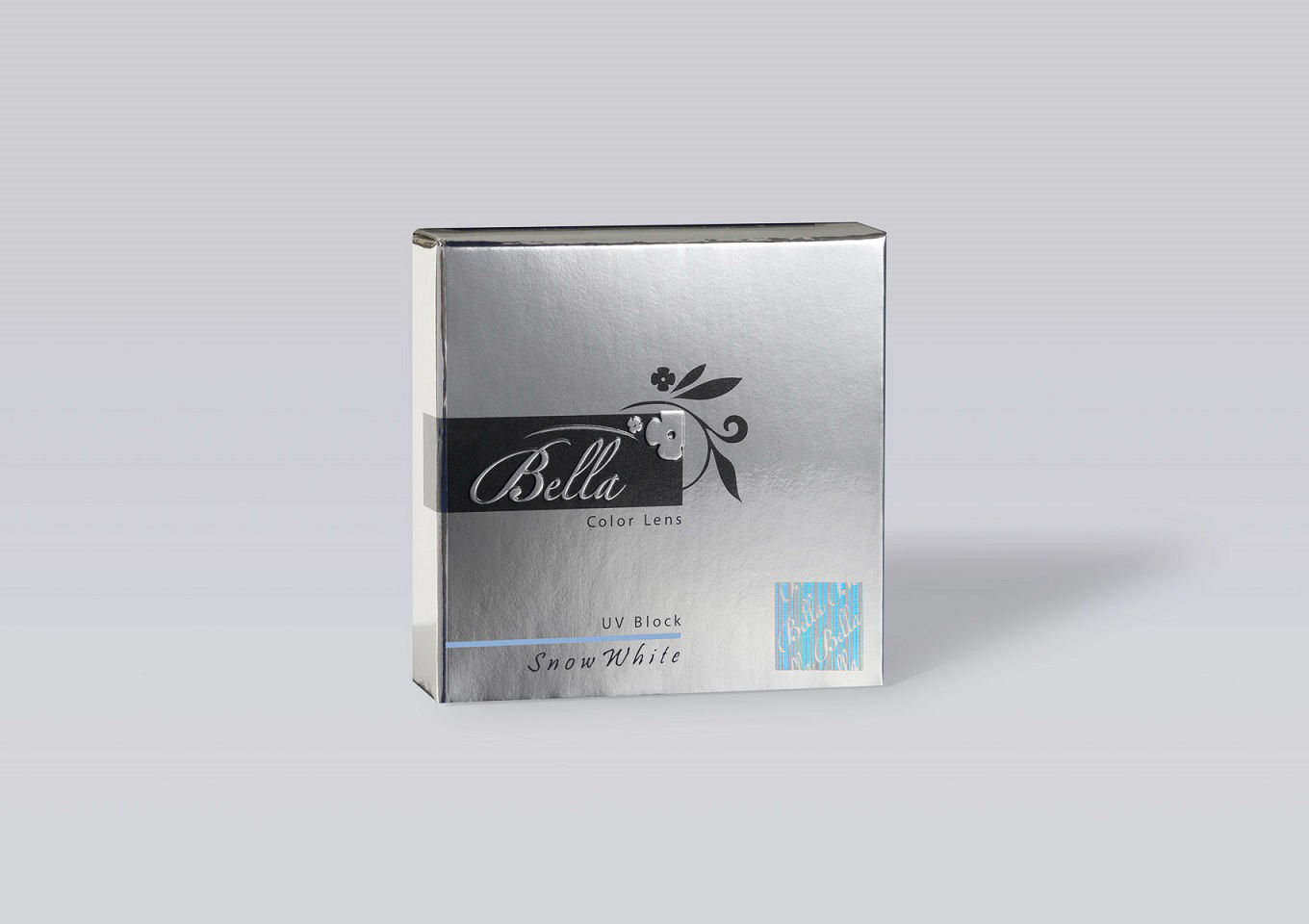 Bella Snow White Satin Gray Monthly Contact Lens (2 Lens/Box)