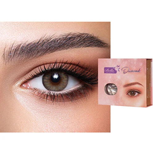 Bella Diamond Agate Brown Monthly Contact Lens (2 Lens/Box)